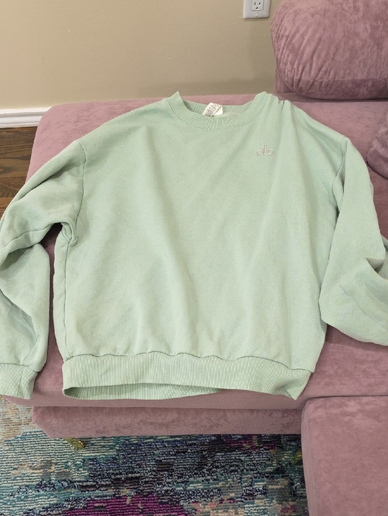 ALO Yoga Tops - ALO Yoga Mint Green Crewneck Sweatshirt